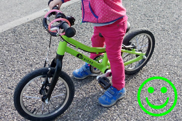 die richtige Sattelhöhe beim ersten Kinderfahrrad